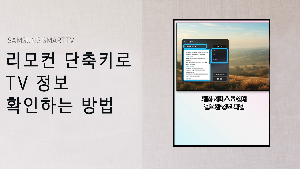 shorts) 리모컨 단축키로 TV정보 확인하는 방법