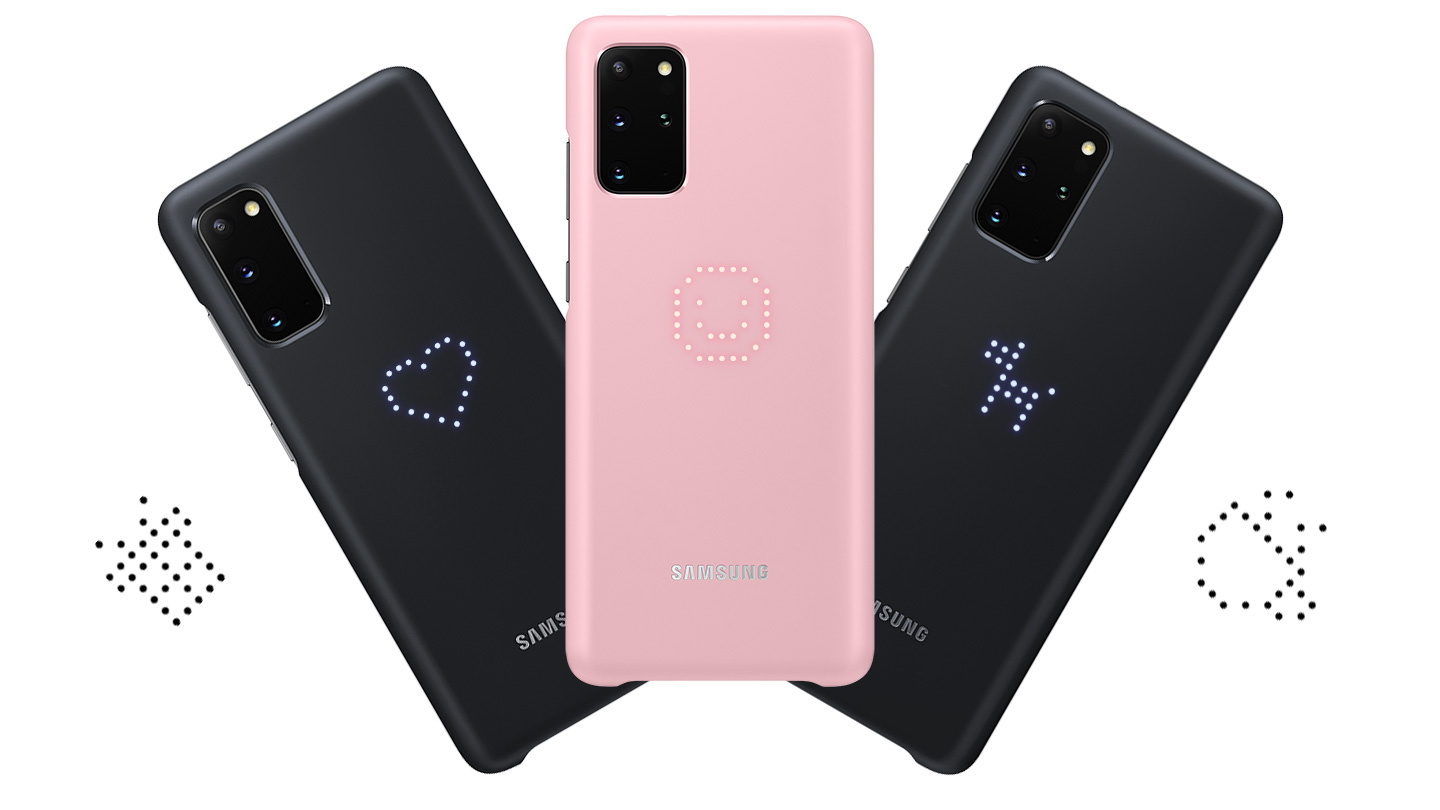 갤럭시 S20+ 5G 스마트 LED 커버 후면 기능 적용 이미지 