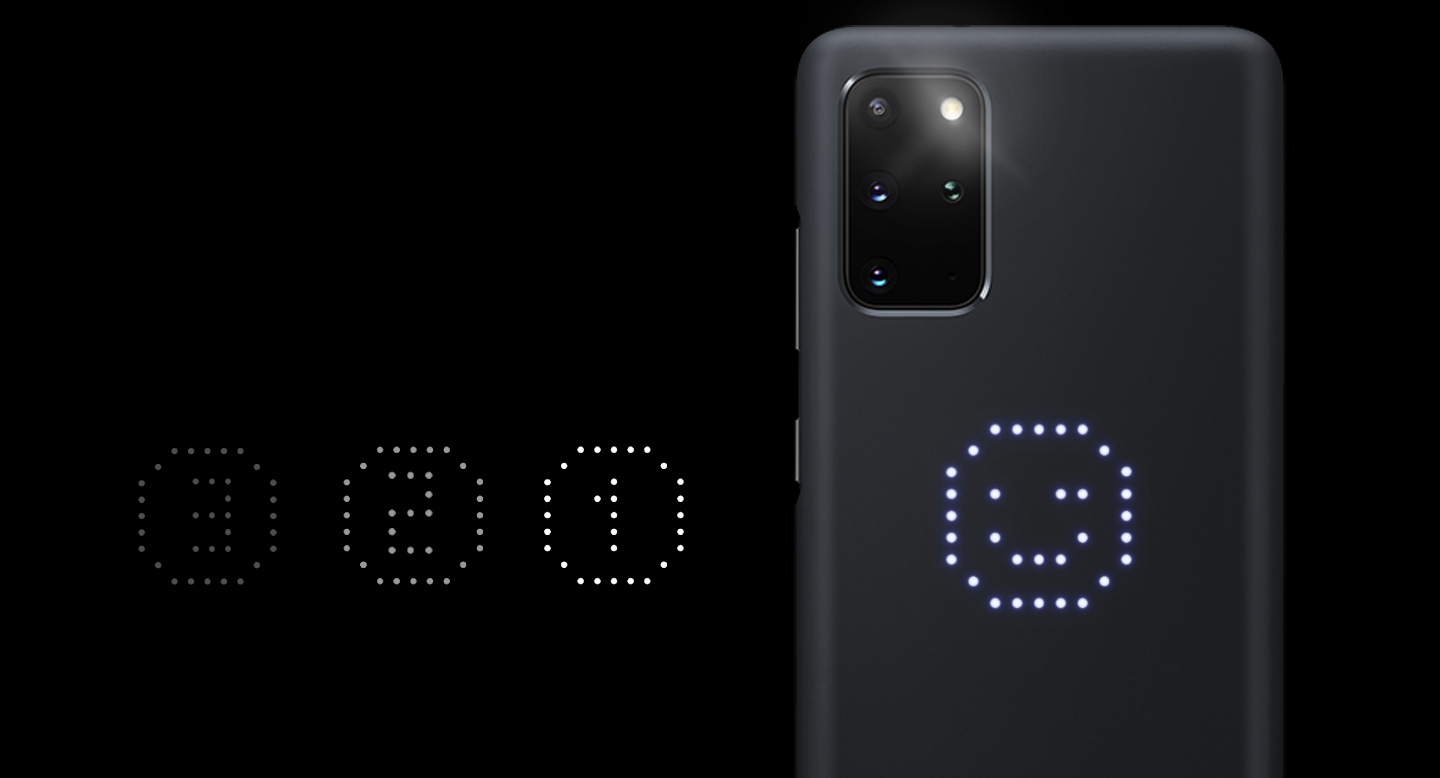 갤럭시 S20+ 5G 스마트 LED 커버 후면 기능 적용 이미지 