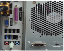 4. PC 뒷면에 DVI 와 오디오 OUT (녹색단자)에 음성케이블 연결