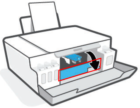 프린터 헤드 액세스 덮개가 열려 있으면 닫으십시오.