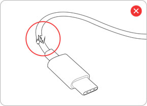 이어폰 케이블이 손상된 경우