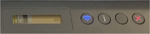 제어판의 Wi-Fi가 깜빡이고, ⓧ버튼이 점등되면서 WPS 연결 모드로 전환(대기)됩니다.