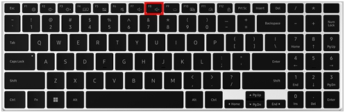 pc 전원을 켜자마자부터 키보드에 f8 키를 톡톡톡 누릅니다