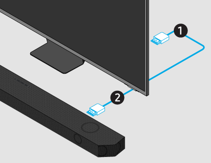 TV와 사운드바 HDMI 케이블로 연결
