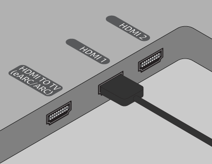 HDMI 케이블이 외부 장치의 HDMI OUT 포트와 사운드바 하단의 HDMI 포트에 잘 연결되어 있는지 확인해 주세요.