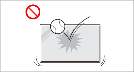 안전한 사용을 위해 TV제품에 충격을 주지 마세요