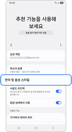 언어 및 음성 스타일