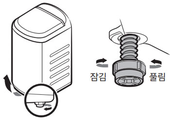 아가사랑 세탁기 수평조절방법 이미지