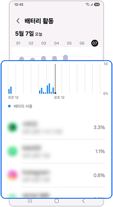 배터리 활동을 확인하세요