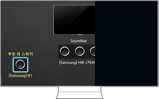 후방 좌 스피커'가 사용중인 스피커로 선택되었습니다