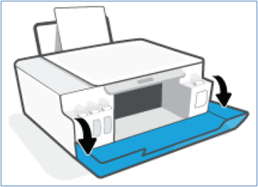 프린터의 앞면 덮개를 엽니다