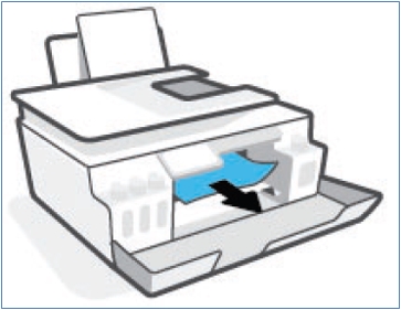 캐리지를 차단하고 있는 걸린 용지나 기타 물체를 제거합니다