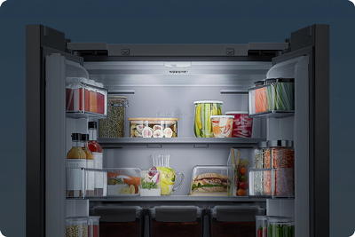 젠틀 라이팅 기능이 켜진 상태(어두운 밤에는 은은한 라이팅으로 눈부심 방지)