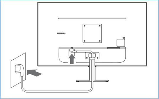 전원코드를 사용하는 제품인 경우 모니터 뒤 전원코드와 벽면 전원코드를 모두 분리 후 재연결해 주세요