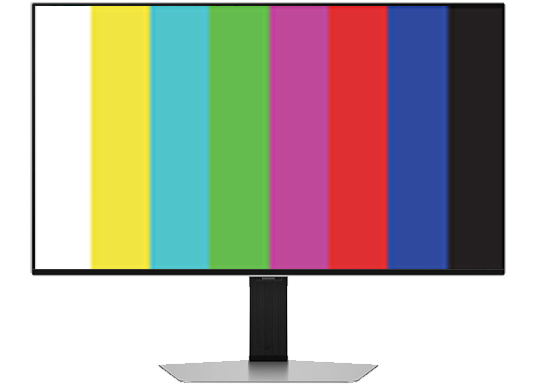 화면 진단 사진 (컬러 화면)