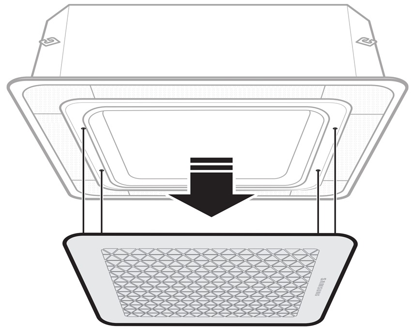 자동승강 그릴 패널 분리 방법