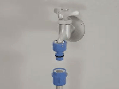 급수호스와 커플러를 체결