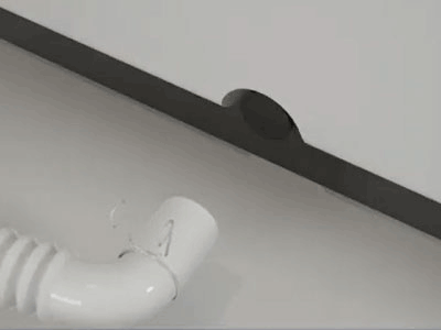 세탁기 후면 호스 연결부에 배수호스를 연결