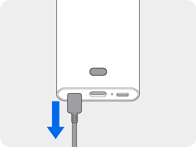 충전 완료후 충전 케이블을 분리하세요