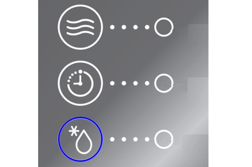 표시부에 물방울 표시 나옴 