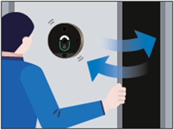 문을 열고 닫을 때 흔들림이 없는지 또는 문을 열었을 때 벽 등에 기기가 접촉되지 않는지 확인해주세요