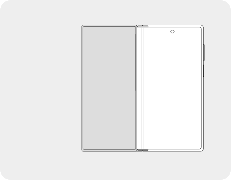 카메라가 있는 오른쪽 면을 접어주세요
