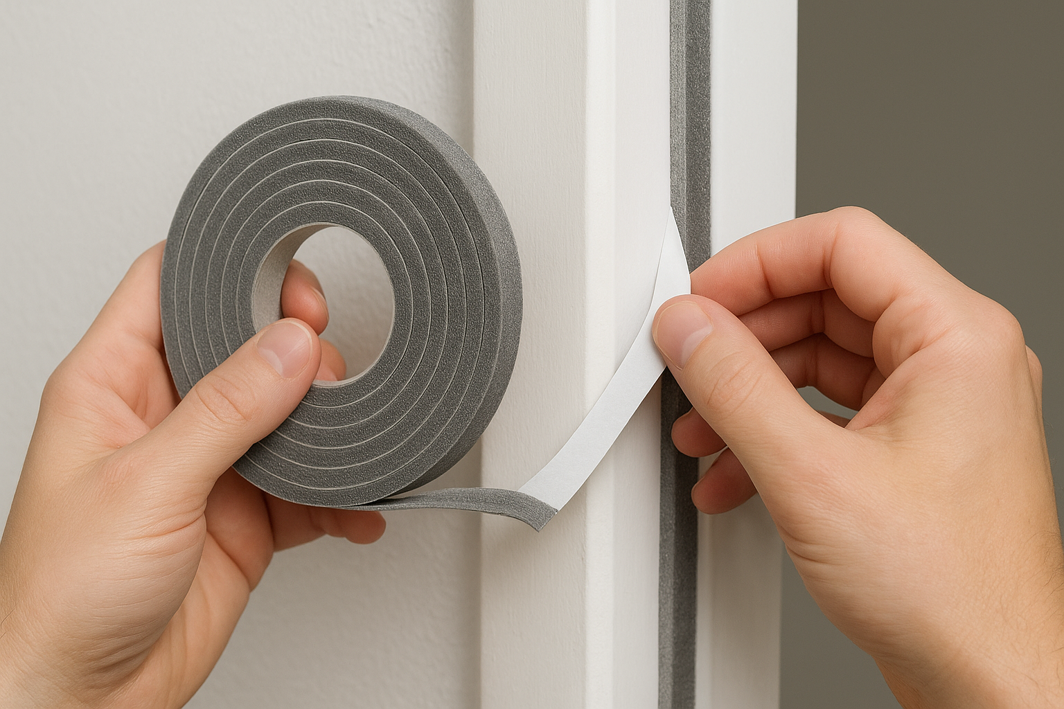 문풍지로 틈새 막기