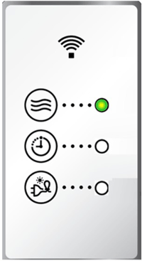  물결(운전)램프 켜짐, 전원코드(절전)램프 깜박임