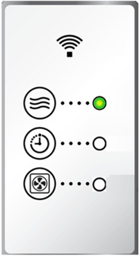 물결(운전)램프 켜짐, 선풍기(실외기)램프 깜박임
