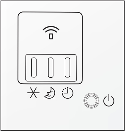 눈모양(냉방), 시계(예약) 램프 깜박임