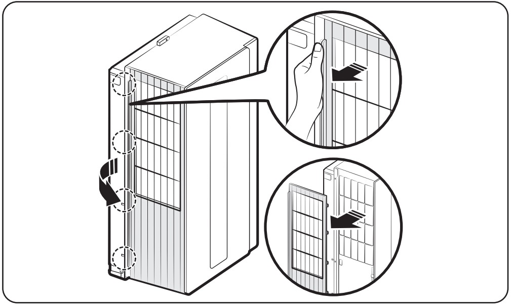 먼지거름필터 분리하기