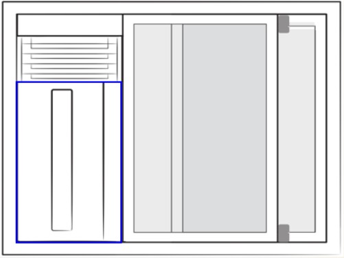 에어컨 끝부분과 창문이 맞닿아 있는 상태