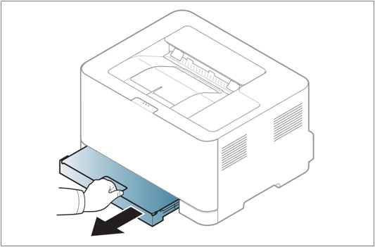 용지함을 앞으로 잡아 당겨주세요