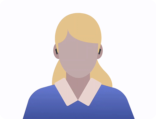 고개를 위아래로 끄덕이면 전화를 받을 수 있습니다.