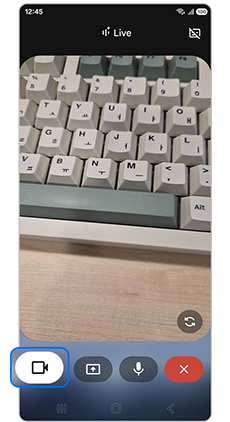 3. 비디오 아이콘을 선택하면 카메라를 켜고 실시간으로 질문할 수 있습니다.