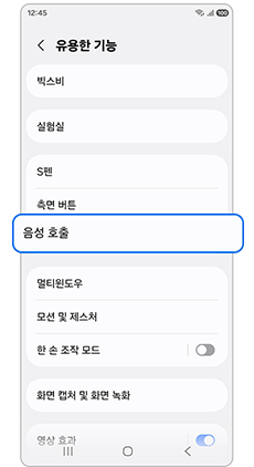 3. 음성 호출을 선택하세요