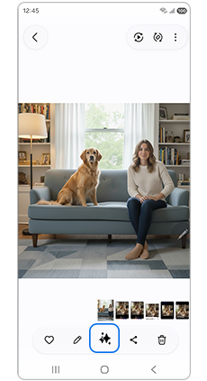 이미지 선택 후 포토 어시스트 아이콘