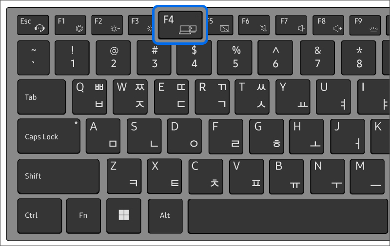 PC의 전원을 켜자마자부터 키보드에 F4 키를 톡톡톡 여러 번 두드려줍니다