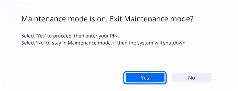 PC 전원을 키면 수리 모드 종료에 대한 BIOS 안내 창이 표시되면 yes 선택후 엔터키 누르기
