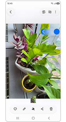 이미지 선택 후 엣지 패널을 안쪽으로 밀어주세요