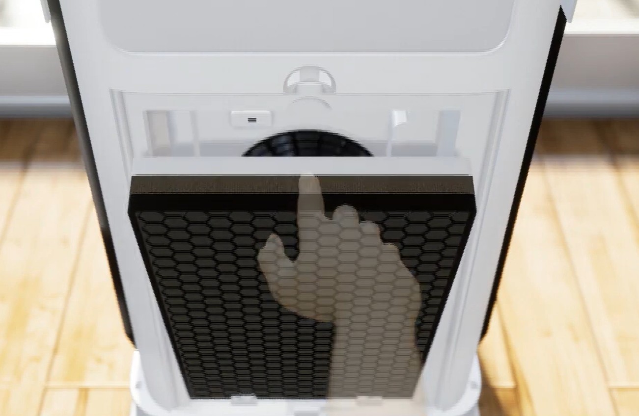 새로 구입한 일체형필터(집진+탈취필터) 조립