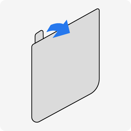 제공된 카드에 부착된 이형지를 제거하세요.