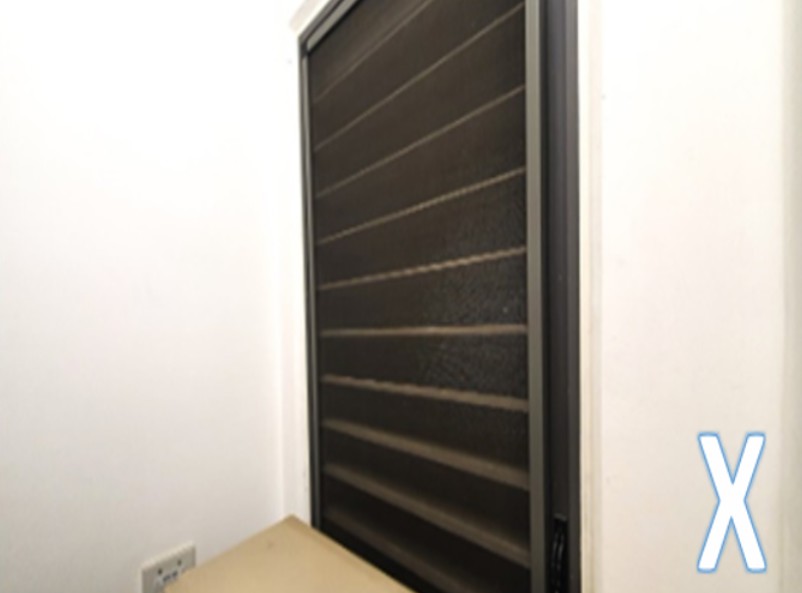 실외기실(갤러리) 창문이 닫혀 있음