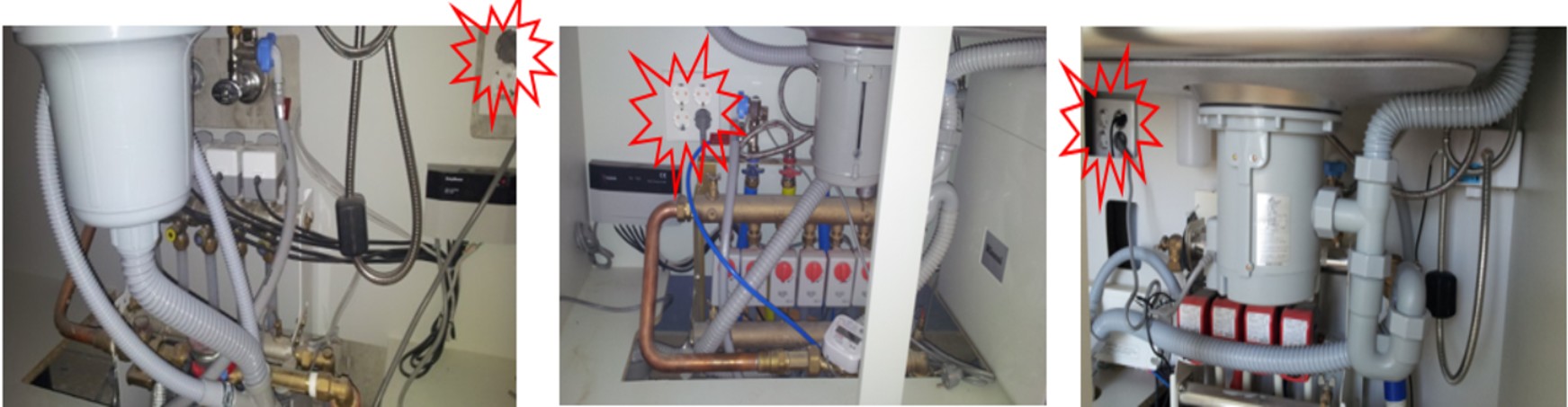 전원코드의다양한 설치 환경 