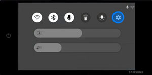 화면 상단에서 아래로 화면을 쓸어내려 설정을 선택