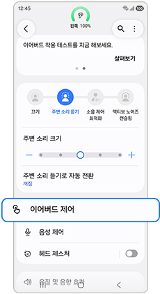 이어버드 제어