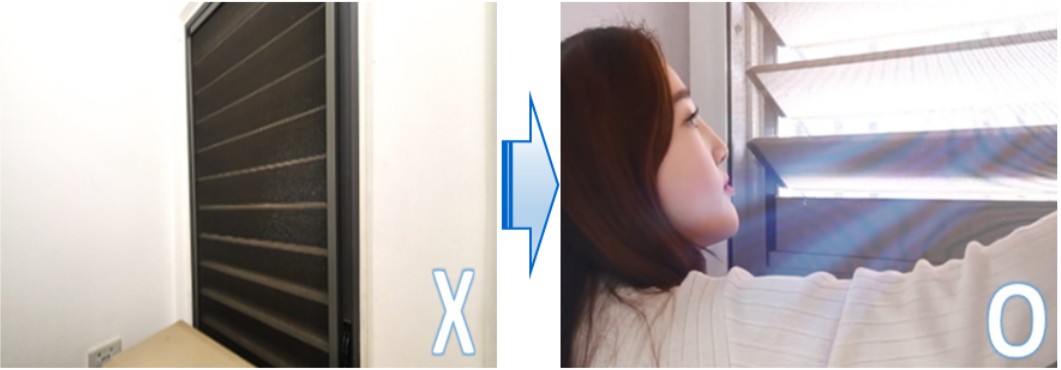 실외기실 창문열기 