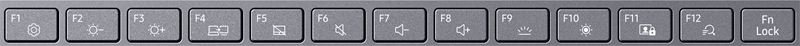 NT730QCJ-KC58 모델의 키보드 핫키로 F1부터 F12키, FN Lock키 예시 화면