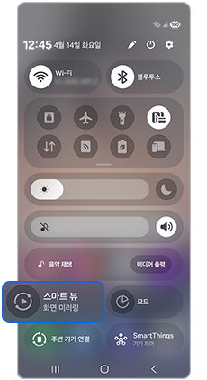 화면 하단 스마트뷰를 실행하세요